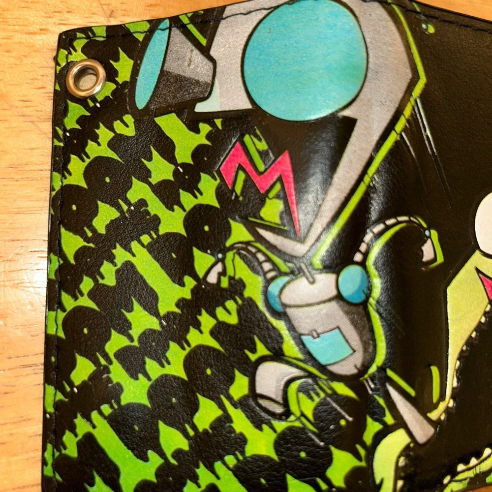 Nickelodeon Invader Zim trifold wallet sci-fi Gir and Zim alien robots cartoon